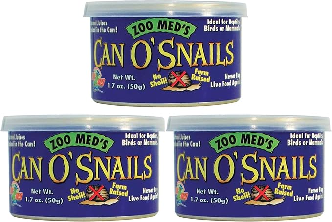Zoo Med 3 Pack of Can O' Snails, 1.7 Ounces Each