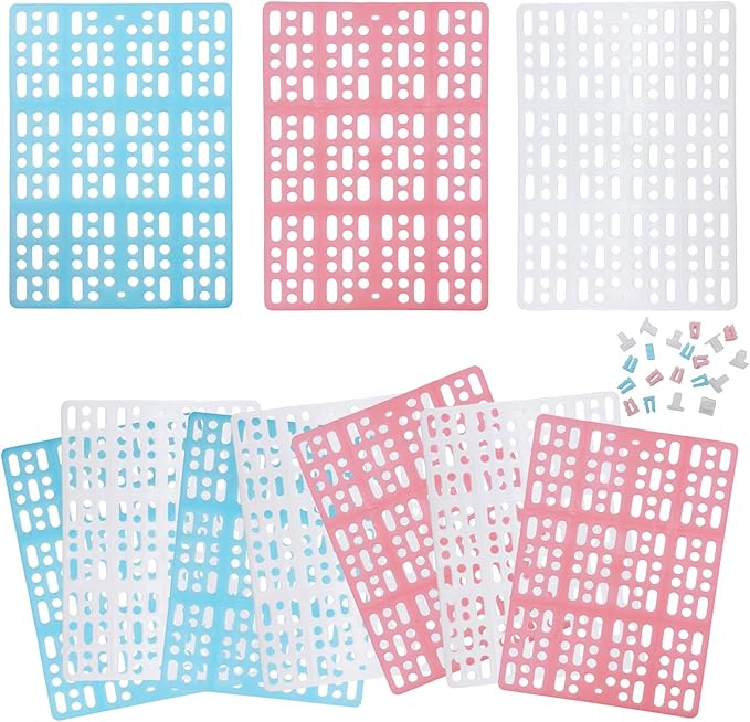 Hamiledyi 10Pieces Rabbit Feet Pad Hole Leak Water Design for Plastic Bunny Cage Mat Foot Resting Pad