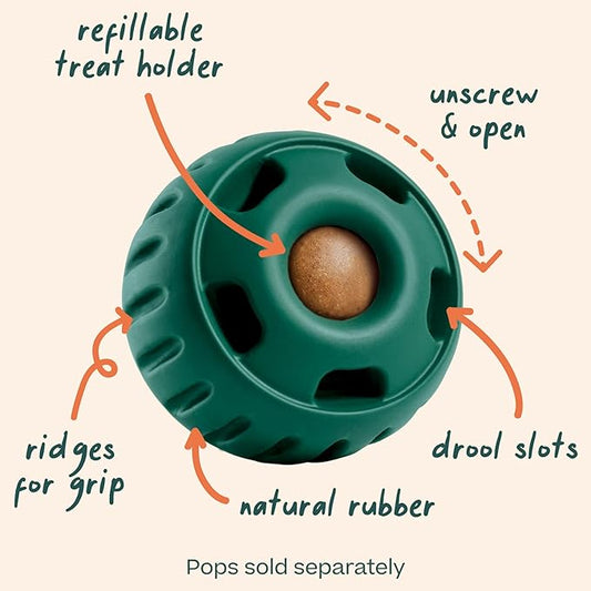 WOOF Pupsicle - Long-Lasting Interactive Dog Ball Toy to Keep Your Pup Busy and Distracted - Safe for Dogs - Low-Mess Design - Dog Toys for Small Dogs 10-25 lbs