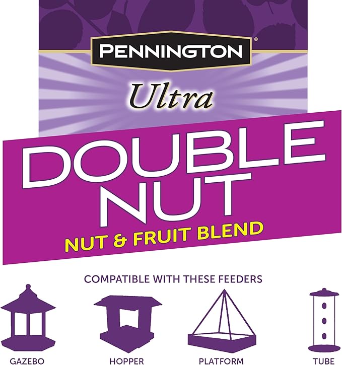 Pennington Ultra Double Nut, Nut & Fruit Blend 10lbs (Pack of 2)