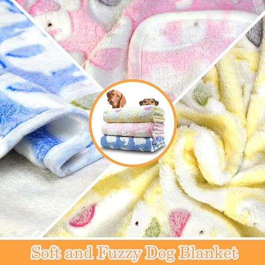 Dog Blankets for Medium Large Dogs Washable, 3 Pack Pet Blanket Washable 41" x 31", Fuzzy Soft Puppy Blanket Throw Cover for Kennel Crate Bed, Blanket for Dogs, Pet Blankets for Dog