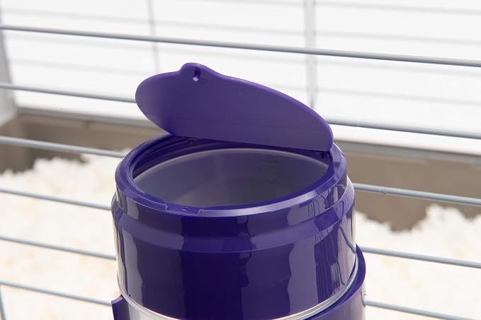 Lixit® Lever Valve Top Fill No Drip Water Bottles for Rabbits, Chinchillas, Ferrets, Guinea Pigs and Adult Rats (Purple (Pack of 1), 32 Ounce)