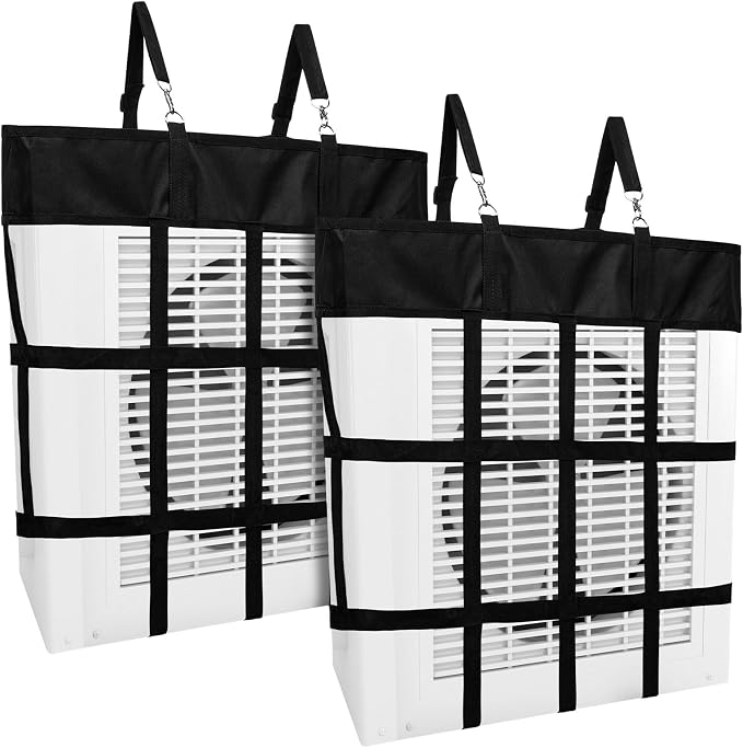Tessco for you 2 Pcs Box Fan Holder Horse Stall Classic Fan Bag Hanging Web Holder Nylon Box Hay Bag Horse Accessories (Black)