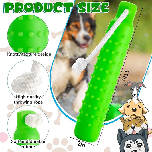Blueweenly 4 Pcs Dog Bumper Toy for Water Retrieving Plastic Puppy Training Dummy Dog Float Toy Lightweight for Float on The Water Pool Outdoor Training Hunting Fetching (Green)