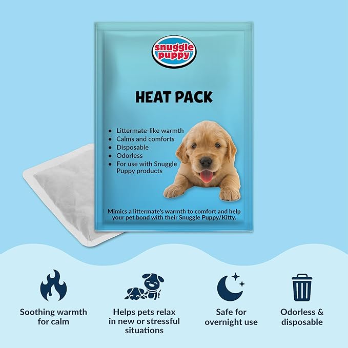 Snuggle Puppy Heartbeat Dog Toy for Puppies, Real-Feel Heartbeat, Calming Sleep Aid and Crate Training Comfort Toy with Heat Pack, Brown & White Beagle