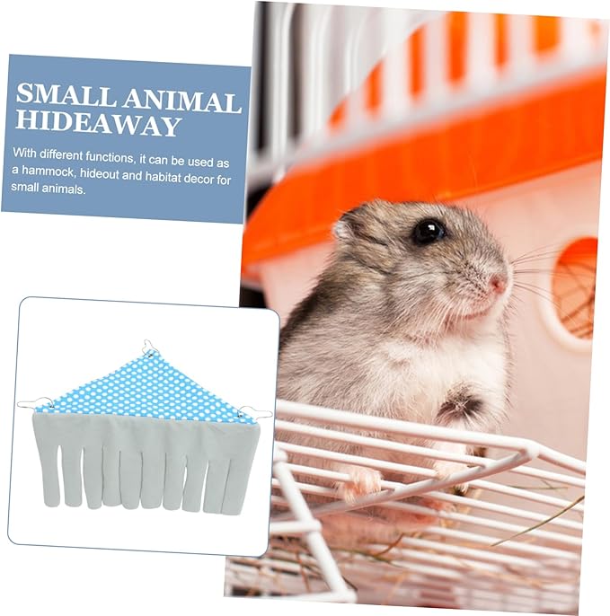 Totority Guinea Pig Hideout Corner Hammock Durable Small Animal Hideaway for Stress Relief Easy to Install Pet Accessory for Hamsters Rabbits and Ferrets Gray