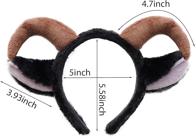 Pistha 2 PCS Animal Ears Headband Cute Furry Animal Ears Headbands for Halloween Costume