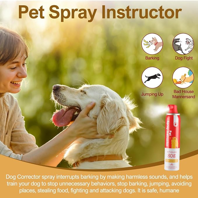 Dog Corrector Spray 1 Pack 80mL for Dogs to Stops Barking, Jumping Up Attacks & Unwanted Dog Behaviour Humane Effective Red