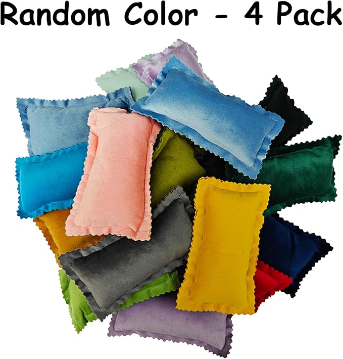 RIOUSSI Set of 4 Cozy Mini Pet Pillows for Guinea Pigs Hedgehogs Ferrets Chinchillas Bunnies Rabbits and Rats