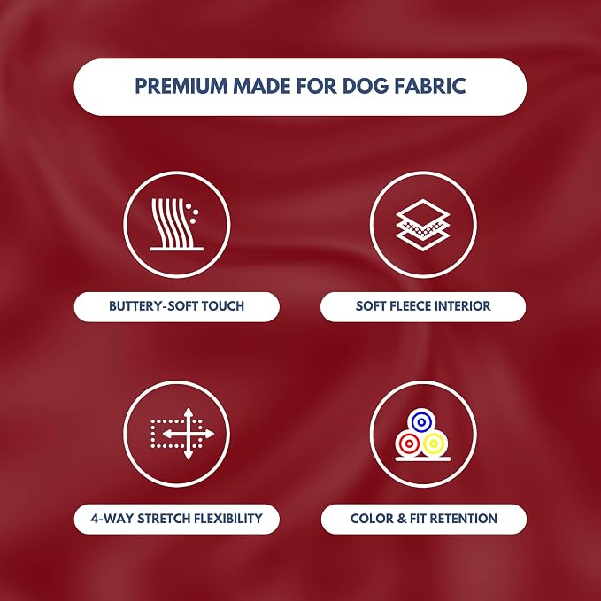 Spark Paws Dog Hoodie – Premium Dog Sweater for Small, Medium, and Large Dogs | Warm Outfits for French Bulldogs, Pitbull, Puppy, Winter Jacket Alternative - Burgundy - 4XL