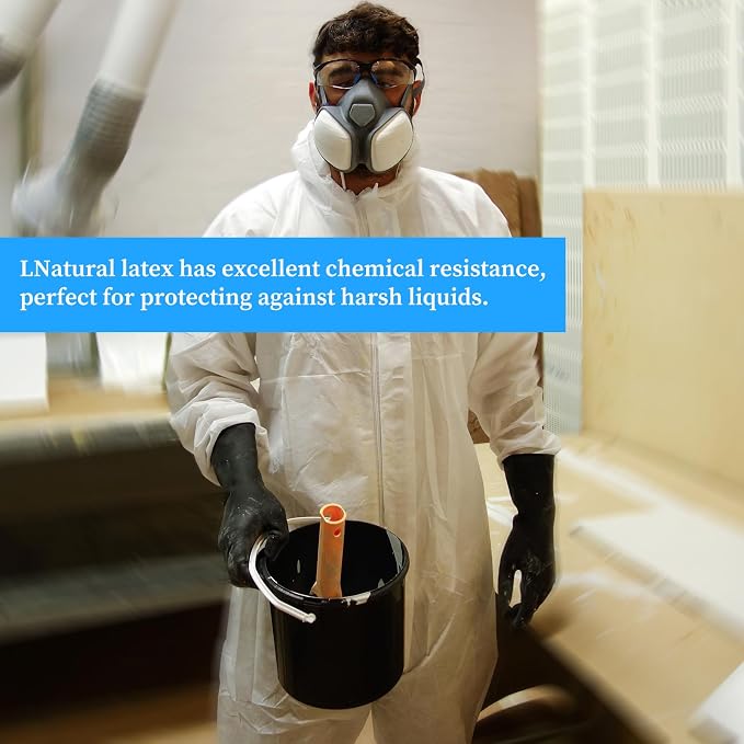 Haiou Chemical Resistant Nitrile Gloves Long Rubber Gloves for Drains, Acid, Oil, and Industrial Use Household Cleaning