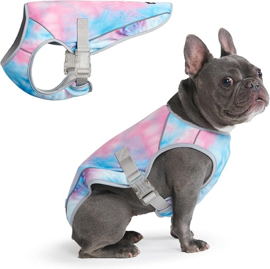 Spark Paws Dog Cooling Vest - SPF 50 UV Sun Protection - Summer Heat Relief Gear for Dogs, Lightweight, Evaporative Cooling - Dog Anxiety Relief Vest During Hot Days - Snowcone, Large
