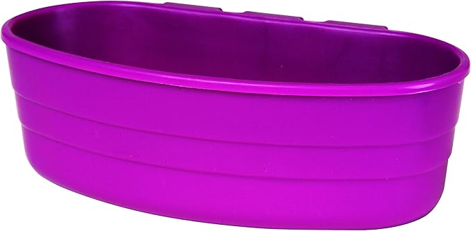 Pet Lodge® Plastic Cage Cup | Bunny Cage Cup | Feeder & Waterer for Small Animals | Mountable Hooks for Any Wire Type | Durable Plastic | 1/2 Pint | Purple