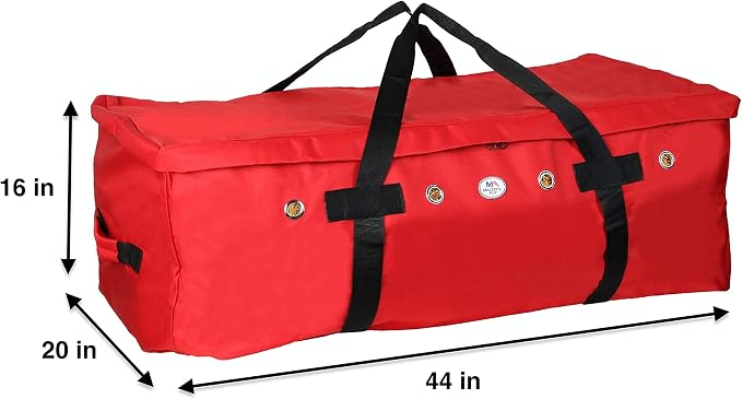 Majestic Ally 1200 D Nylon Fabric Large 44” x 20” x 16” and Extra Large 52" x 27" x21" Heavy-Duty Hay Bale Storage Bag (Red, Large)