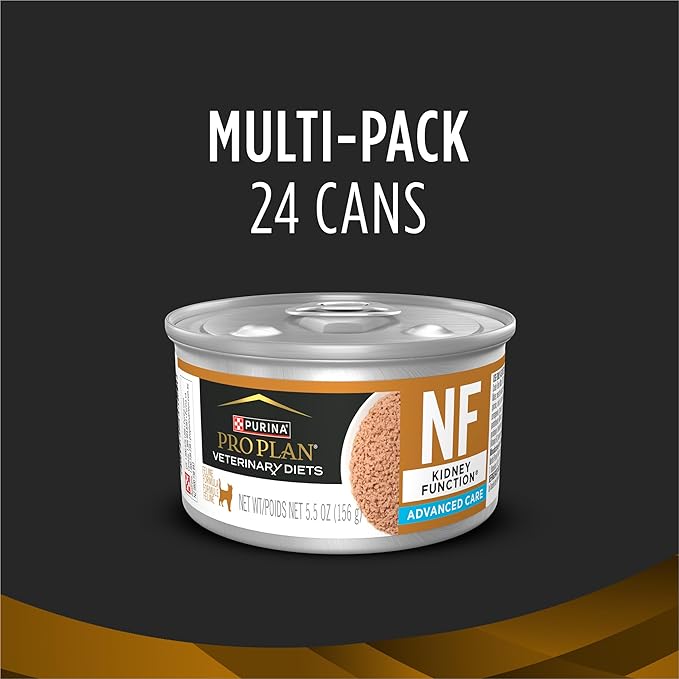 Pro Plan Veterinary Diets Purina NF Kidney Function Advanced Care Feline Formula Adult Wet Cat Food Pate - (Pack of 24) 5.5 oz. Cans