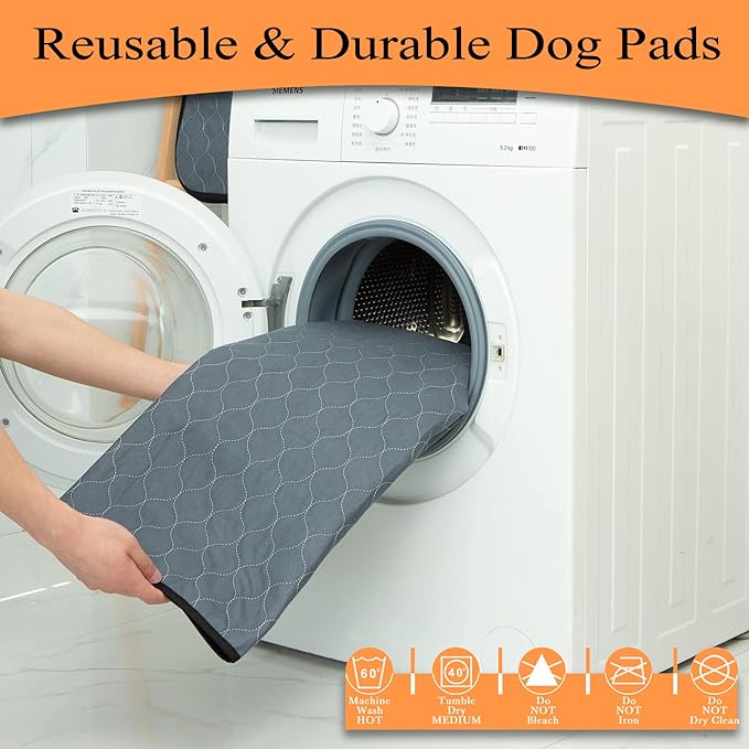 Bunlitent Washable Pee Pads for Dogs 82" x 82", 1 Pack, Large Reusable Puppy Pads, Dog Training Pads with Quick Dry, Large Anti-Slip Whelping Pad for Pet, Playpen, Incontinence, Housebreaking