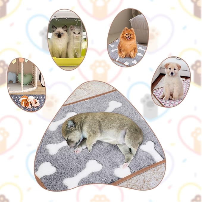EupHHonycs 6 Pcs Guinea Pig Bedding Fleece Blankets 16 x 24 Inch Washable Rat Cage Liners Reusable Small Animal Pet Pee Pad Sleep Mat Pad Cover for Hamster Ferret Rabbit Chinchilla Hedgehog
