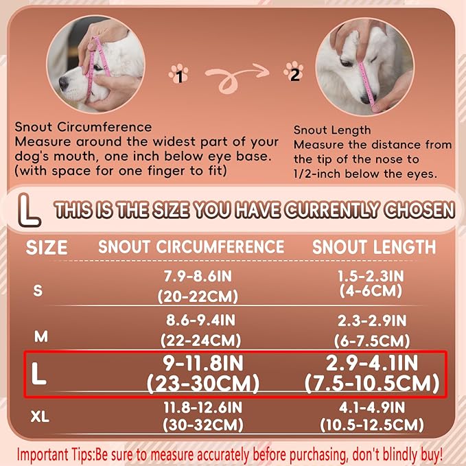 Dog Muzzle, Basket Air Muzzles for Large Sized Dogs Anti Chewing, Breathable Adjustable Muzzle for Labrador/Golden Retriever German Shepherd, etc, Suit for Grooming Vet Visits Allows Panting Drinking
