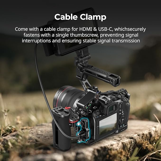 SmallRig Camera Cage Kit for Canon R6 Mark III with Top Handle and Cable Clamp, HawkLock NATO Rails, Quick Release Plate for Arca, Compatible with DJI RS 3 / RS 3 Pro/RS 4 / RS 4 Pro-5955