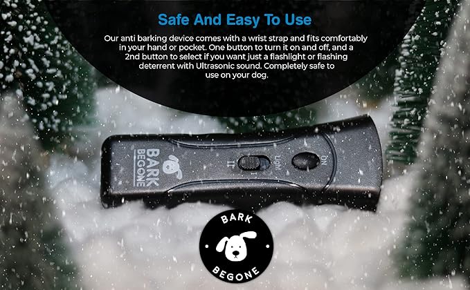Ultrasonic Dog Bark Deterrent & Behavior Corrector - Stop Barking, Jumping, Aggression Without Yelling -Just Point & Press! Backed by Kevin Harrington from Shark Tank (Bark Begone Classic)