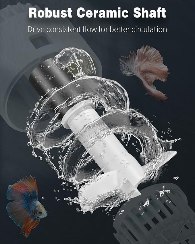 Pawfly Wave Maker for Aquarium, 500 GPH Aquarium Powerhead, Quiet Submersible Wavemaker for Fish Tanks up to 35 Gallons, Water Circulation Pump with Strong Suction Cup Base