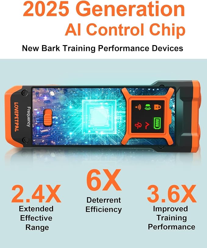 Dog Training Bark Deterrent Device, Anti-Barking Device with HD Display and LED Flashlight for Dogs, Stop Bad Behavior Without Yelling or Swatting, Ultrasonic Stopper Alternative to Shock Collars