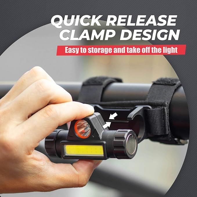 KEMIMOTO UTV Dome Light Roll Bar Cage Mount Rechargeable Interior Lights Compatible with Polaris RZR Can Am Talon Kawasaki Golf Cart Boat Off-Road-Work for 1.5 in-2.0 in Ironwork 1-Pack