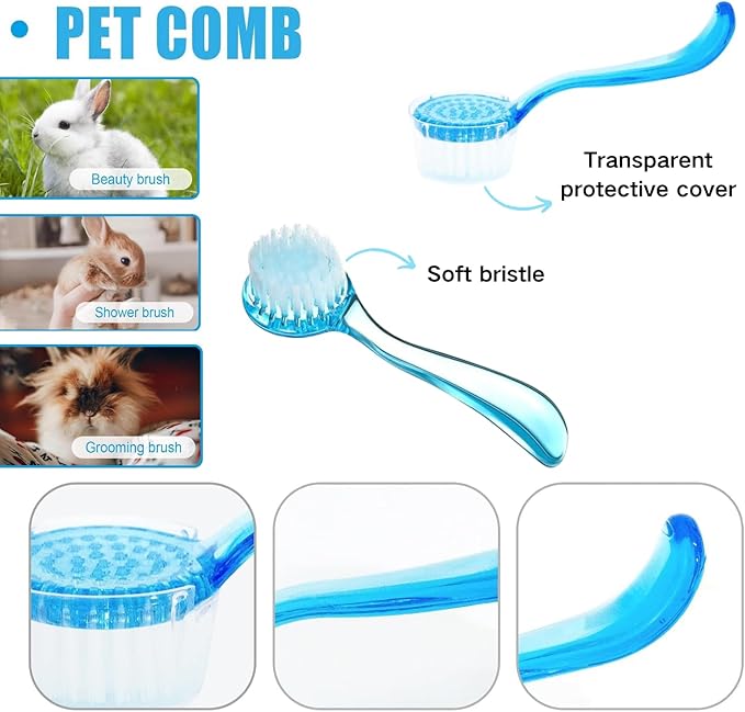 Bearded Dragons Foldable Bathtub with Soft Brush and Towel Set Reptile Accessories Swimming Pool Relax Cleaning Set for Small Pets Guniea Pig Turtle Hedgehog (19.68x3.14In)