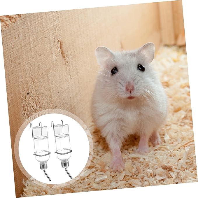 BESPORTBLE 2pcs Hanging Rabbit Water Feeder Plastic Pet Drinking Bottles with No Leak Design for Bunny Guinea Pig Hamster Cage Hydration