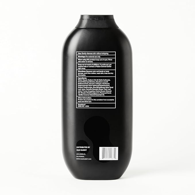 Mad Rabbit Refresh Body Wash - Tattoo Aftercare, Cleansing Ingredients Made For All Skin Types, Gentle, Anti-Aging & Hydrating Formula (16oz)