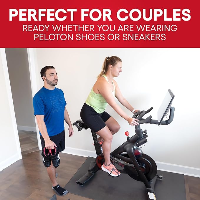 Peloton in Sneakers - Dual Function Toe Cages for Peloton Bike & Bike+ - Converts Pedals - Pedals for Regular Shoes or Peloton Shoes - Fits All Peloton Bikes