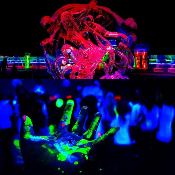 60W LED Black Flood Light with Plug, Black Light for Indoor/Outdoor Parties, Body Paints, Aquariums, Entertainment Venue