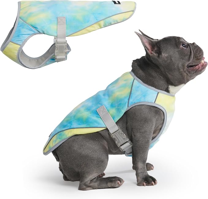Spark Paws Dog Cooling Vest - SPF 50 UV Sun Protection - Summer Heat Relief Gear for Dogs, Lightweight, Evaporative Cooling - Dog Anxiety Relief Vest During Hot Days - Tropical Storm, XL