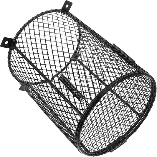 Anti-Scald Heating Lamp Mesh Cover for Reptiles Adjustable Protector Cage for PET Lizards and Turtles Easy Installation for Reptile Tanks
