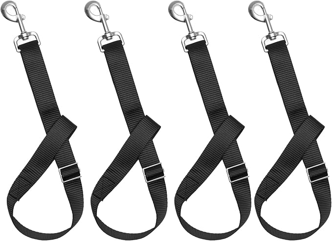 Rosemarie Horse Bucket Strap Hangers,Horse Suppliers Adjustable Nylon Straps up to 700 lbs for Hay Nets, Water Buckets,Hanging-Pratical and Easy Use(4 Pack), 1"x22"