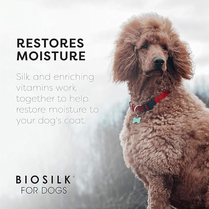 BioSilk for Dogs Silk Therapy Conditioner with Natural Coconut Oil, Moisturizing Dog Conditioner, Sulfate and Paraben Free, pH Balanced for Dogs, Made in USA, 12 Fl Oz - 2 Pack