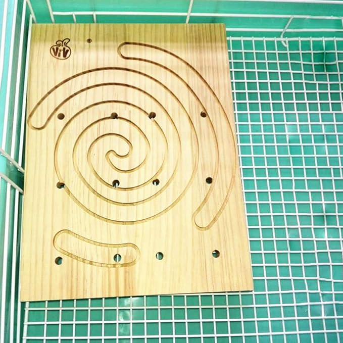 Litewoo Rabbit Scratch Board Foot Pad Mat Chew Toy Grinding Claws Teeth Natural Wood for Small Animal Rabbit Hamster Chinchilla Guinea Pig Ferret Gerbil Bunny Rat Cage Accessories (A)