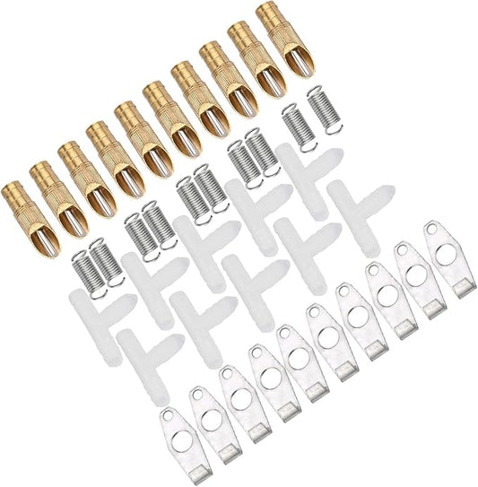 Automatic Nipple Waterer for Rabbit Rat Ferrets 10pcs Stainless Steel Safe Drinking Water Equipment (Duck Bill White)