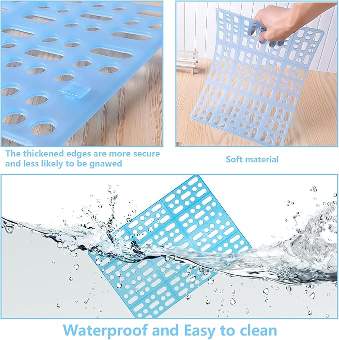 Hamiledyi 8Pieces Rabbit Feet Pad Hole Leak Water Design for Plastic Bunny Cage Mat Foot Resting Pad