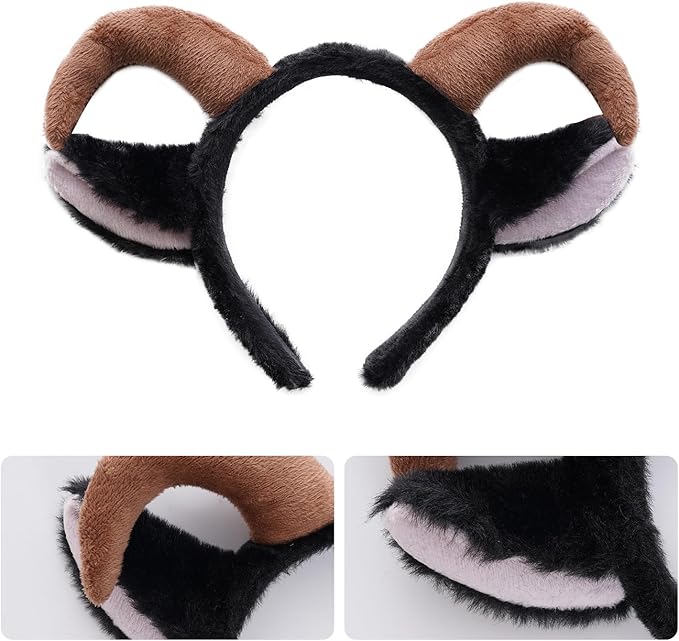 Pistha 2 PCS Animal Ears Headband Cute Furry Animal Ears Headbands for Halloween Costume