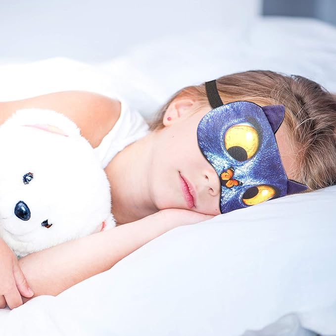 Syhood 10 Pack Funny Blindfolds for Party Game Cute Animal Sleep Mask Cat Dog Soft Blindfold Eye Cover with Adjustable Strap for Adults Men Women