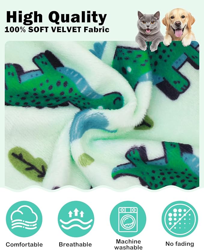 CuteBone Dinosaur Costume Dog Pajamas, Stretchy Spandex Crystal Velvet Sleepwear Coat for Small Dogs, Soft & Warm Pet Outfit Clothes for Cold Weather, Cozy Pullover Design COSP16XS