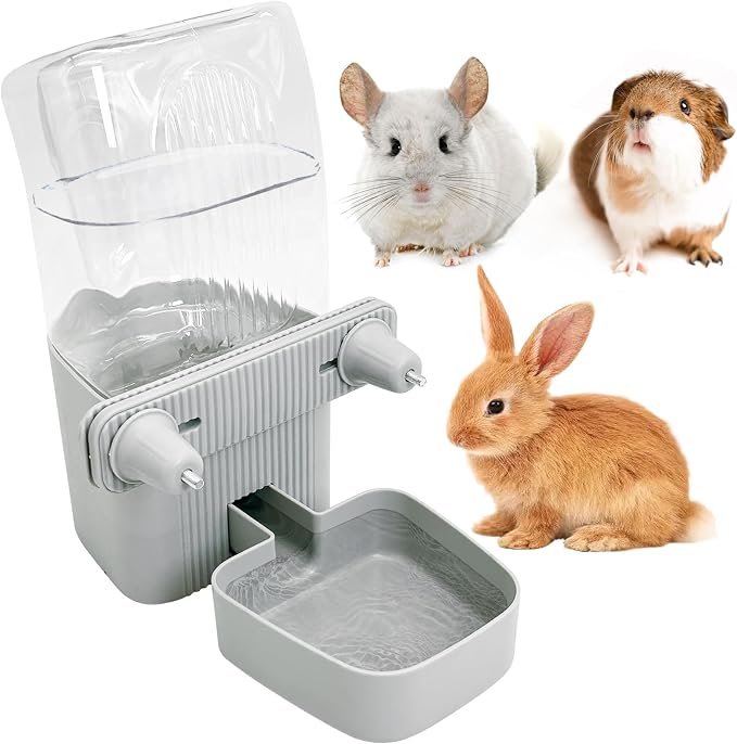 50 oz Rabbit Water Dispenser Hanging Gravity Bunny Water Bottle for Cage Automatic Small Animal Water Bottle for Ferret Guinea Pig Chinchilla Cat Puppy