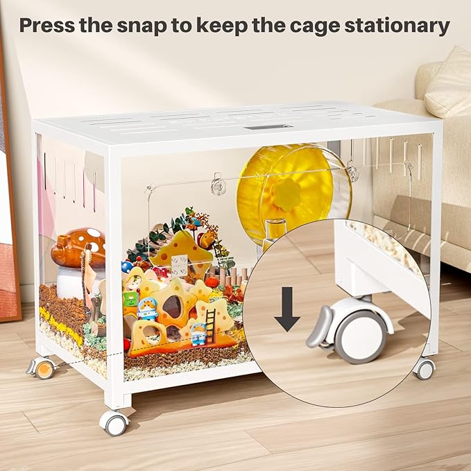 BUCATSTATE Cage 2.0 Universal Wheel & Stacking Accessories, Cages 2.0 Accessories That Support Moving and Stacking (for Cage 2.0, White)