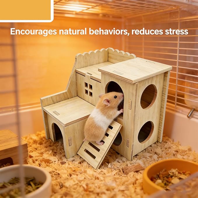 Hamster Cage & Small Animal Cages for Small Pet Habitat Hamster Hideout & Hamster Cage Accessories, Ideal Hamster Accessories for Daily Use