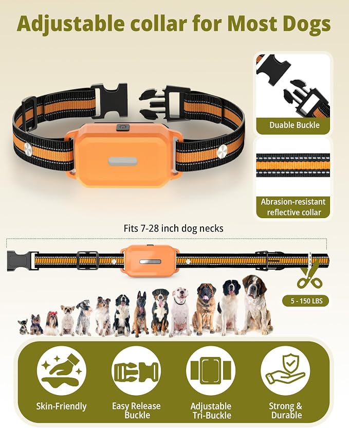 3 Dog Shock Collar with Remote Control (5–150Lbs), 4400FT Waterproof Training Collar for Dogs 3 Pack 5 Training Modes Rechargeable Electric Dog Collar with Light, E collars for Small Medium Large Dogs