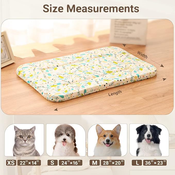 Magic Dog Super Soft Random Color Small Dog Bed, 24-Inch x 16-Inch x 1.2-Inch, Machine Washable, Ideal for Small Dogs and Cats, Pancake Style Mat, Cotton Material, Sewn Construction
