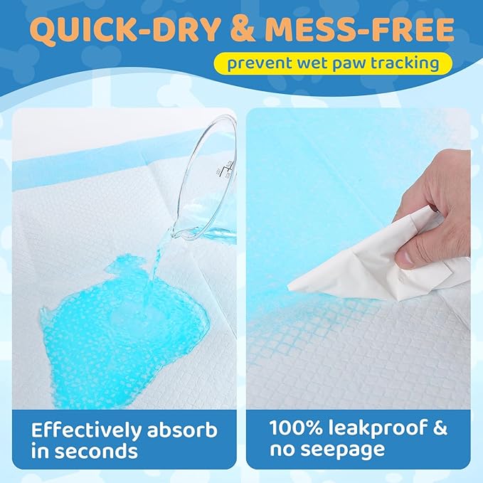 Extra Large Dog Pee Pads 34"x28" Super Absorbent Leak-Proof Quick-Dry Puppy Potty Training Pads for Dogs, XL Disposable Pet Pee Pads for Indoor Outdoor Use(30 Pack)