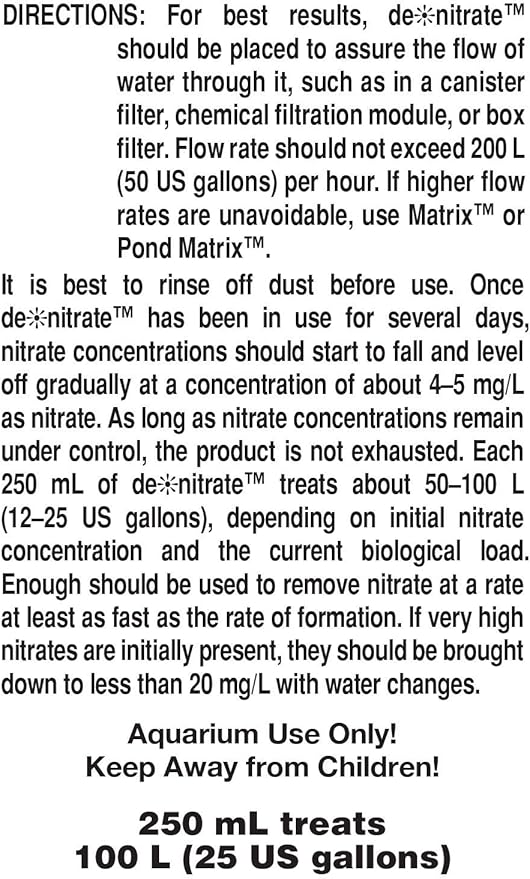 Seachem Denitrate, 250 mL (3.5 oz) (Pack of 2)
