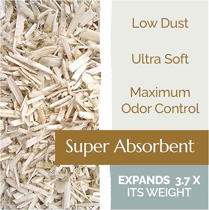 Aubiose French Hemp Bedding 44lb — Chicken Coop & Horse Stall Bedding | Ultra Low Dust Odor Control Deep Litter Ready | Premium Hemp Shavings for Chickens Horses Rabbits & Small Animals (Pack of 2)